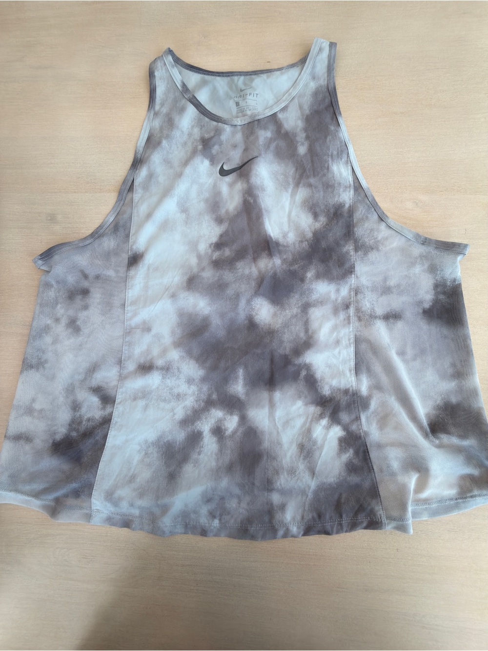 Nike Women’s Tie-Dye Performance Tank Top - Gray/White - Size Large